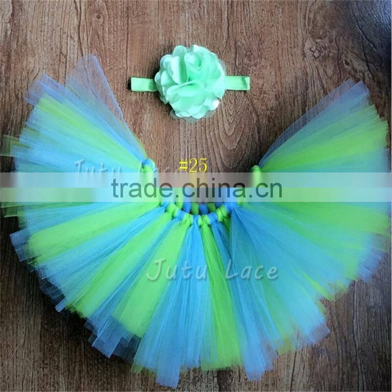 Best Birthday Gift Pink Fluffy Chiffon Flower Tutu Party Baby Kids Picture Skirt Wholesale