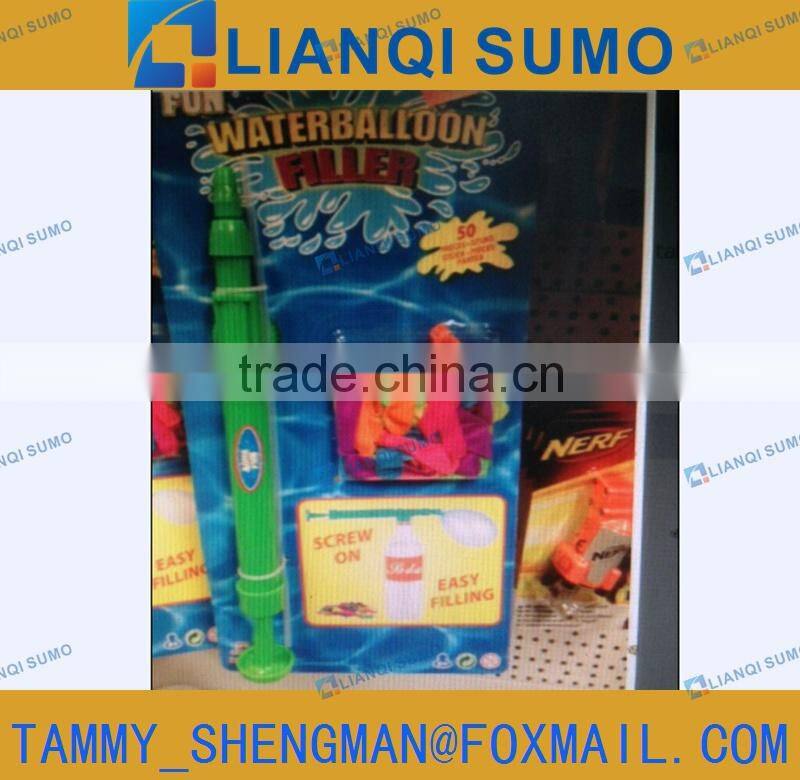WATER BOMB TERM SET W/72 PCS WATER BALLOONS AND 2PCS SIMPLE WATER BALLOON TYING TOO /2PCS QUICK-FILL LOADER