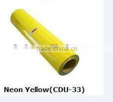 high quality Rose red heat transfer pu sticker for fabric, PU transfer vinyl sticker
