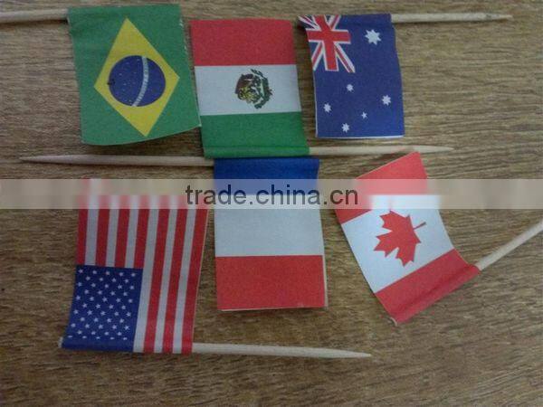 Mini toothpick paper flag