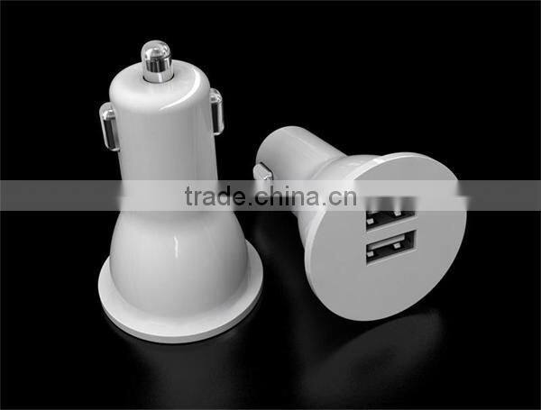 2015 Newest 5V 2.1A Dual USB Car Charger for Mobile Phone