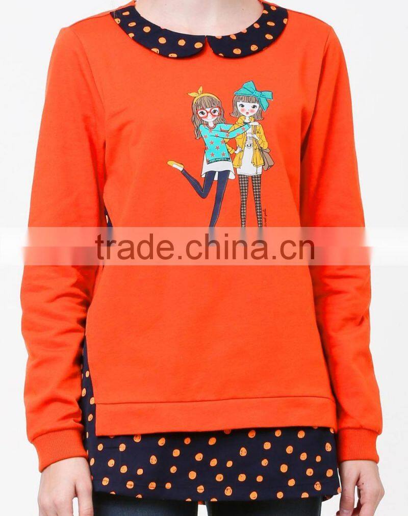 China OEM Garments , Knitted Kids Pullover Sweater , Cotton Gilrs Autumn Tops