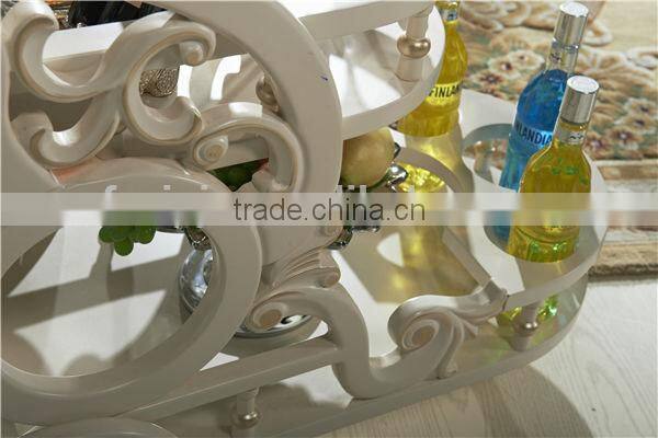 Noble treasures elegant french style dinging table and chair set with cabinet / french royal round table CZ102