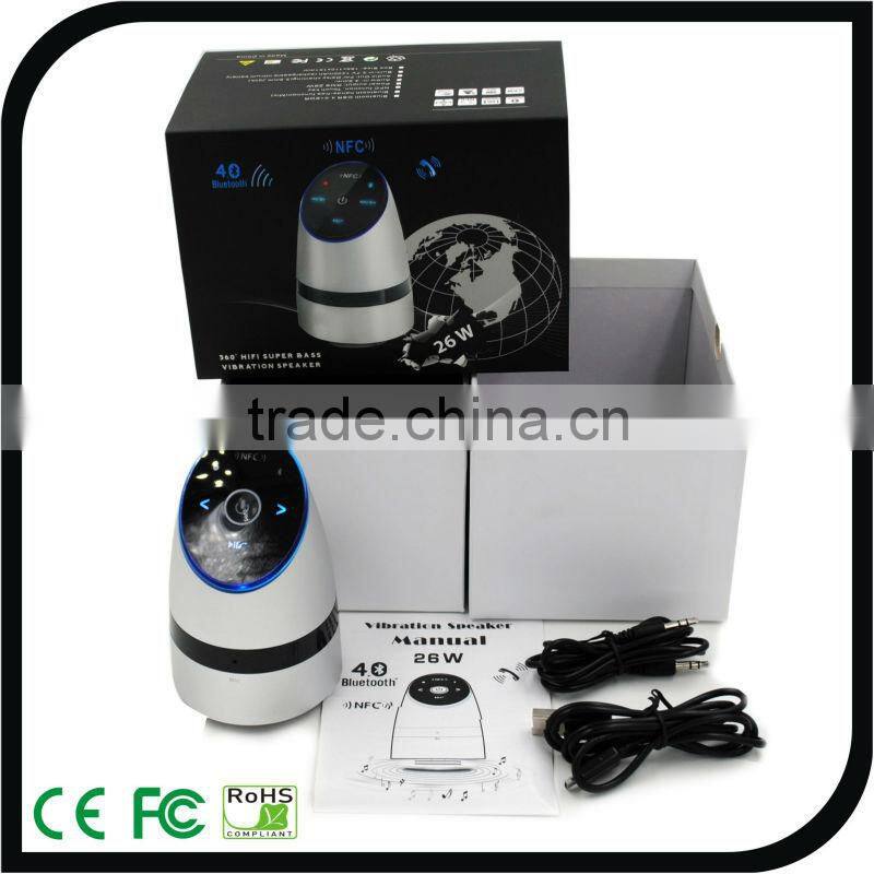 2014 New Product Adin 26w vibrating mini speaker with bluetooh function china supplier