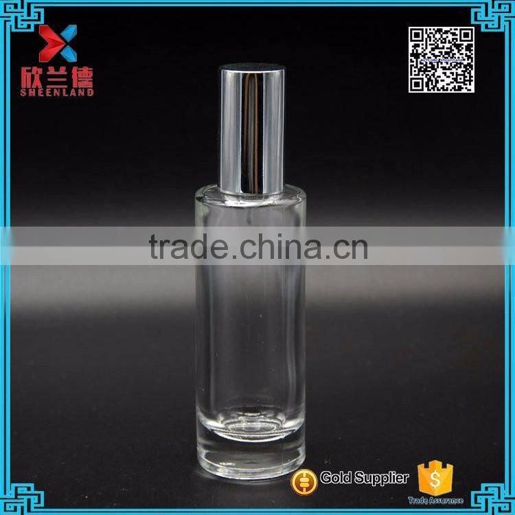 35ml 55 m straigfht cylinder shape glass perfume twist off bottle with aluminum cap