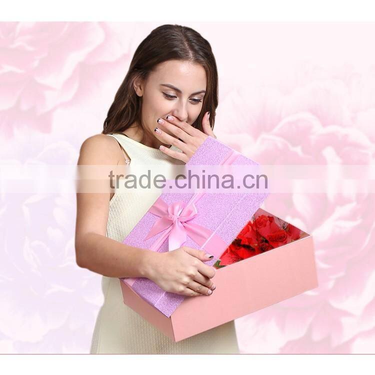 Wholesale high quality custom printed colored handmade cardboard gift box