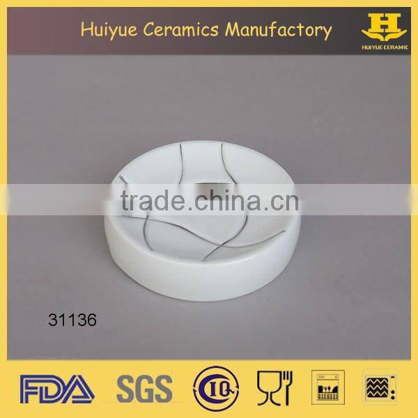 porcelain soap dish, fancy round dish