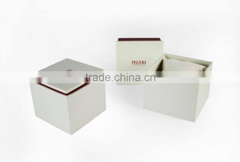 Customized design paper watch box with velvet fashion box