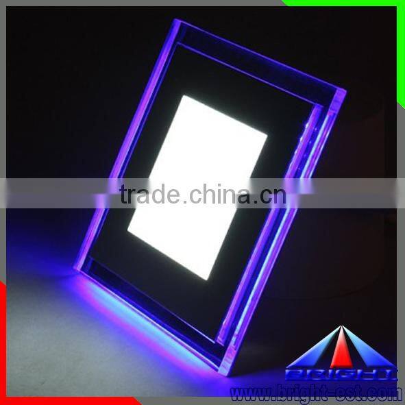 16w with square double color led panel light, Square ceiling flat ultra thin 180x180mm double color led panel light