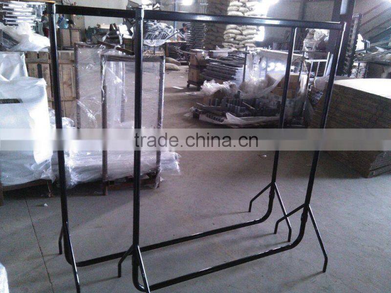 Stainless Steel Double-Pole Baby Clothes Hanging Display Rack Stand