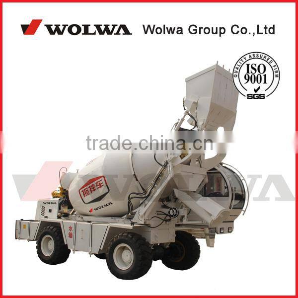 WOLWA Mobile concrete mixer truck 1.2m3 with hydraulic self-loading system