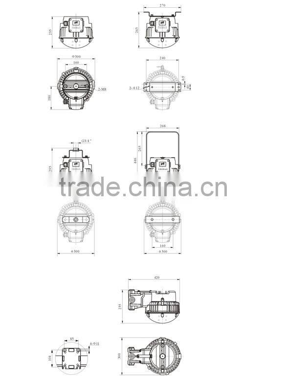 Industry Weather Proof Electromagentic Induction Energy-Saving Lamp Floodlight light fittings