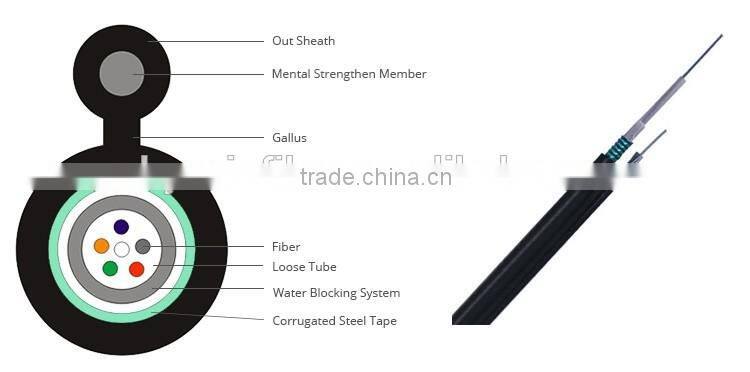 4/6/8/12/24 Outdoor Self-Supporting Figure 8 Central Loose Tube Fiber Optic Cable GYXTC8S