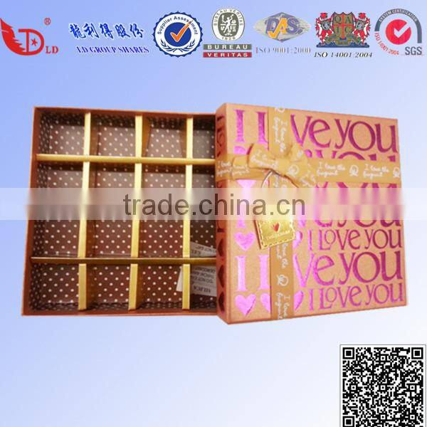 New design luxury fancy paper praline chocolate box packaging gift box