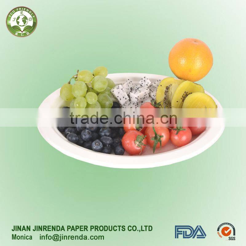 Disposable tableware sugarcane 9" Round Plate