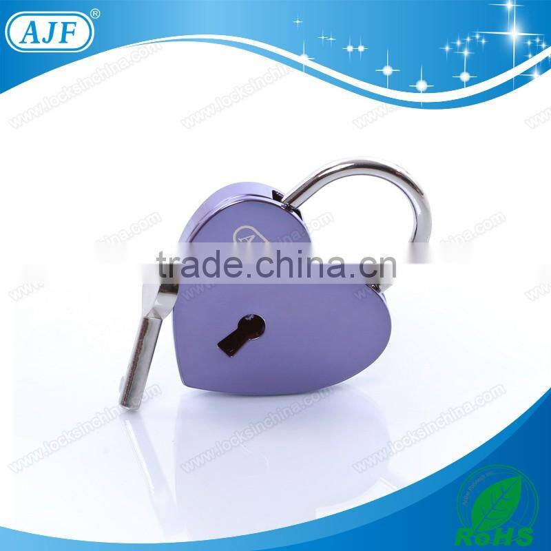 AJF TUV passed the most popular product of black color love heart shape lock,Liebesschloss,cadenas
