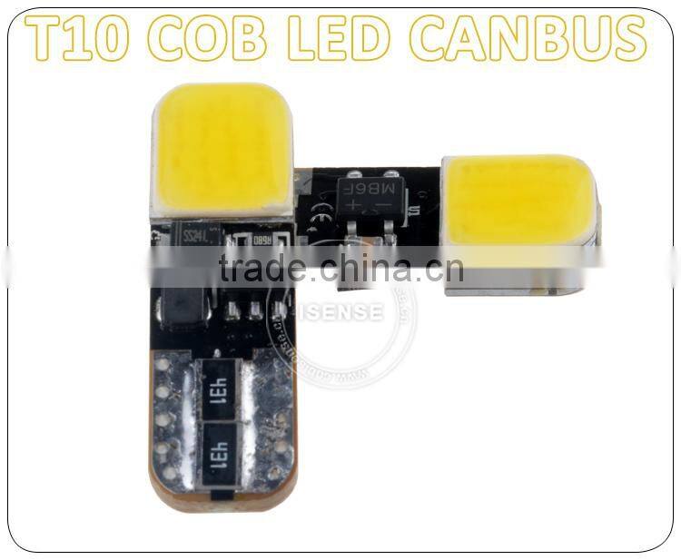 Plasma Red T10 w5w wedge auto interior accessories 12v canbus T10 COB*2 cob led bulb