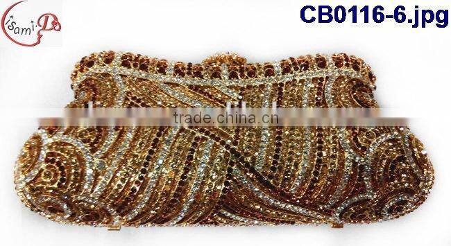 Multicolor and too beans/stones of shinning bag for weeding party CB0116-13