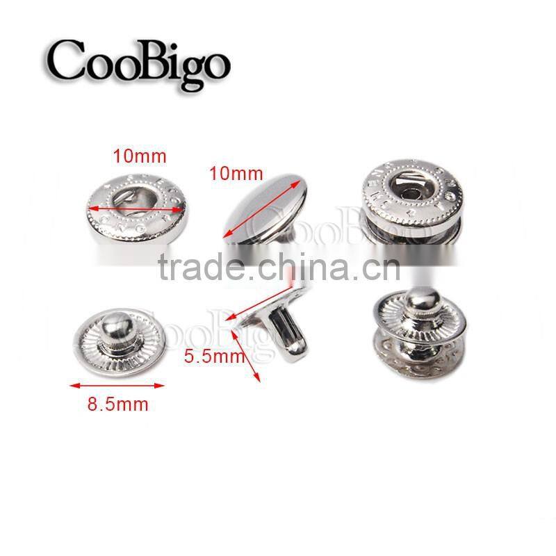 Metal Press Studs Sewing Button Snap Fasteners Sewing Leather Craft Clothes Bags #GZ153-10