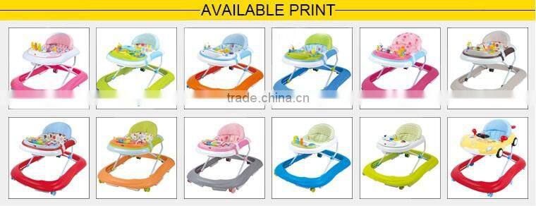 BW-19 competitive price softtextile rocking horse baby walker with 6 wheels