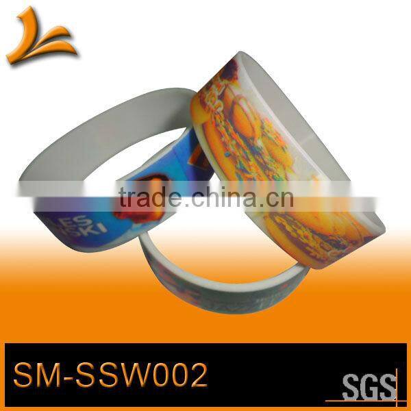 SM-SSW004 blue silicone sports wrist bands