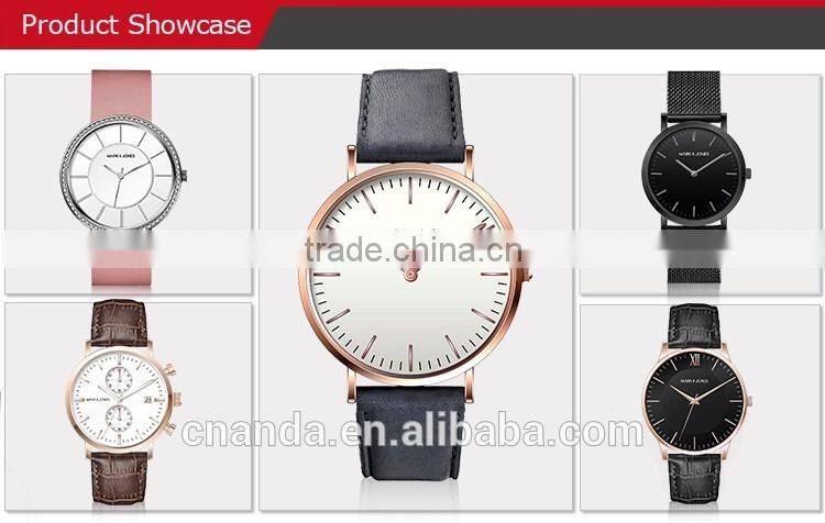 2016 nylon strap alloy case round watch case japanese movement watch with CE certificate