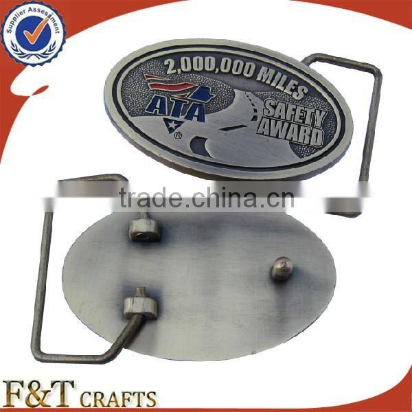 Cheap hot sales bank plating nickle brass belt buckle wholesale for high quanlity
