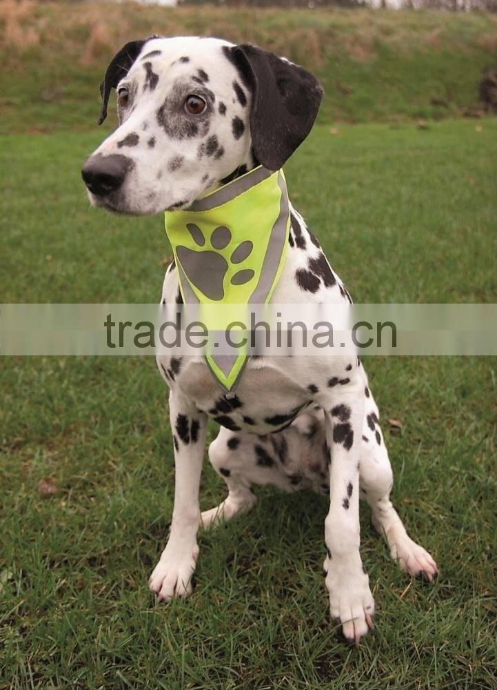 high visibility safety pet products with reflecting ribbon reflective dog scarf