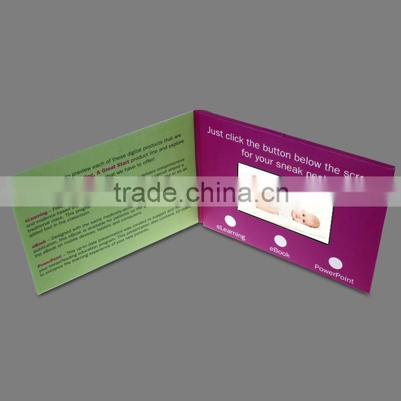 Marketing promotion gifts product custom video brochures