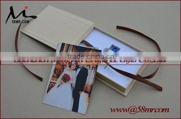 Foldable Fabric Special Paper USB Photo Packaging Gift Box