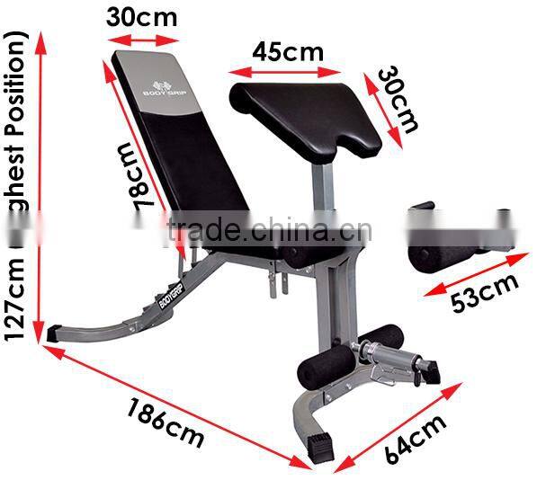 Zhaoyang FID Utility Weight Bench With Preacher Pad & Leg Attachment