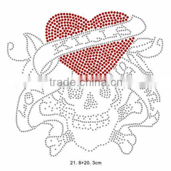 customized iron on rhinestones design for apparel