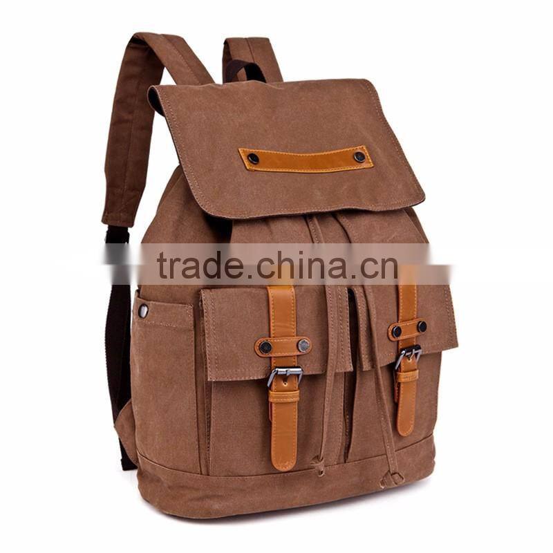 vintage canvas hiking backpack for teenage girls