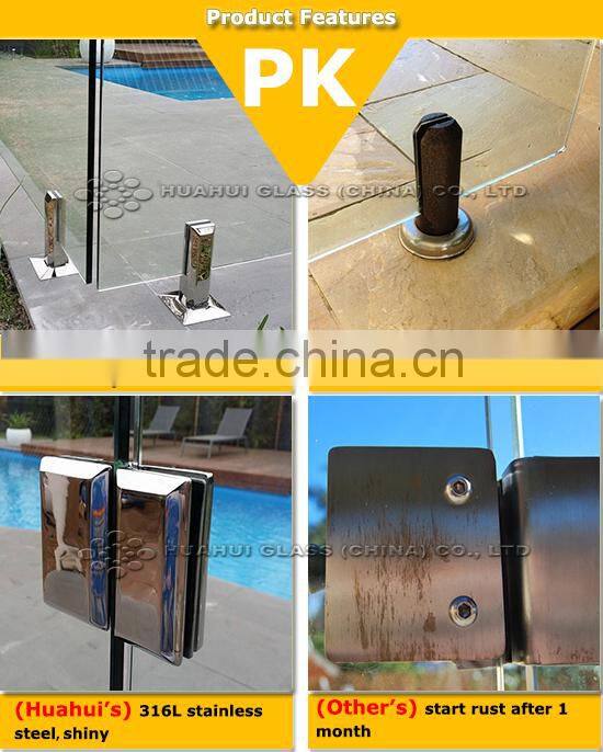 hot sale frameless glass balustrade spigot/frameless glass pool fencing spigot/glass stainless stell spigot