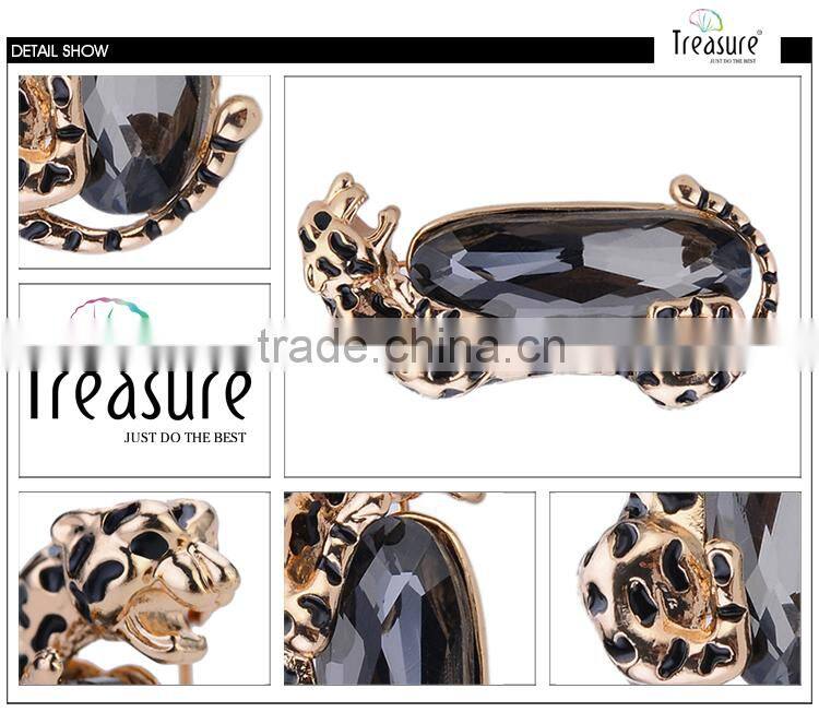Hot selling new fashion men's brooch, sexy Leopard and big rhinestone brooch