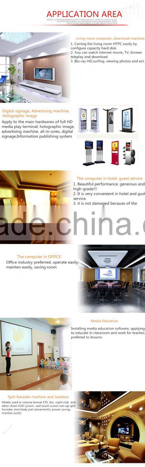 mini pc/mini chassis /fanless HTPC/tv box/industrial personal computer with dual core 2980U