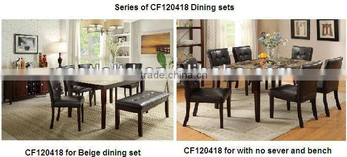 5 PC Marbled top dining table set,dining faux marble table/luxury dining table and chairs and dressers/coffee table