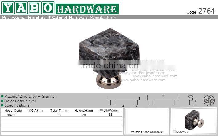 Delicate small square granite drawer knobs for furniture living room