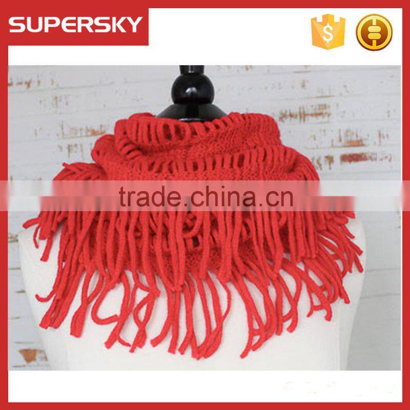 F197/classical women winter infinity scarf/women belt tassel fashion scarf