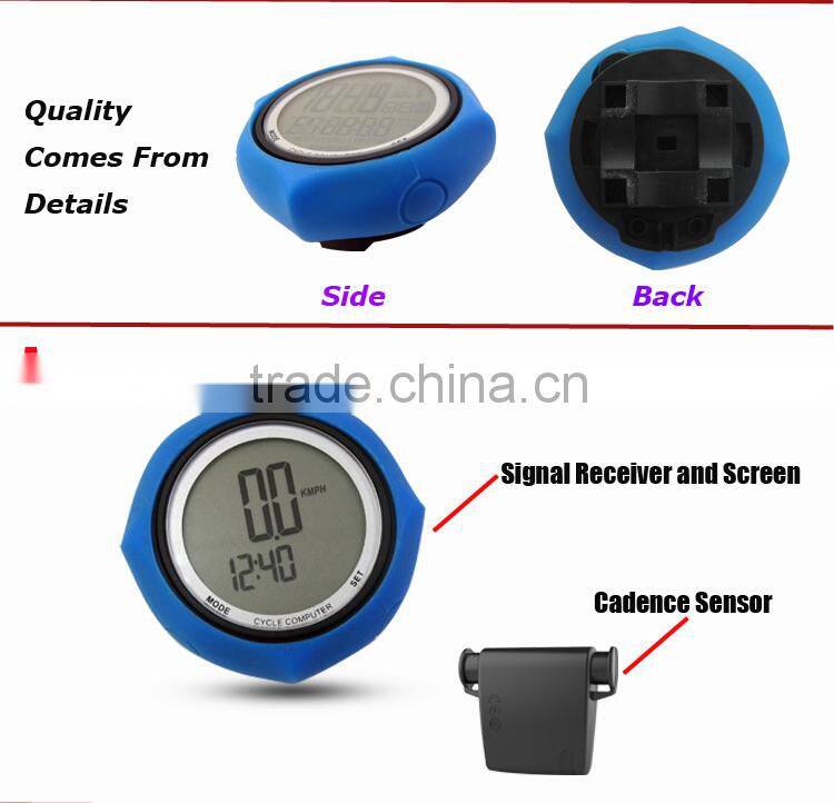 Waterproof LCD Display Electric Wireless Cycle Speedometer Sensor with Backlight