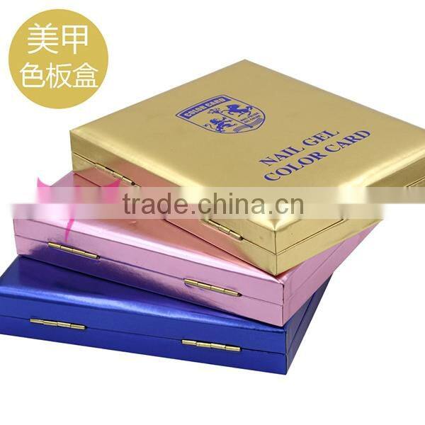 2015 newest 120 space PU leather Nail Art Salon Color Chart Nail Gel Polish Display Book