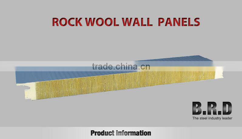 Multi-Function Fire Resistant Building Material Rockwool Sandwich Panel