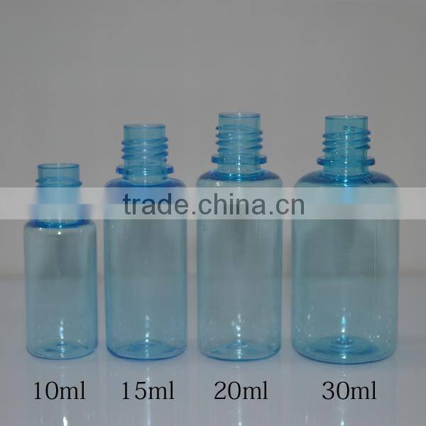 10ml PET e liquid bottle with childproof cap and long thin dropper tip