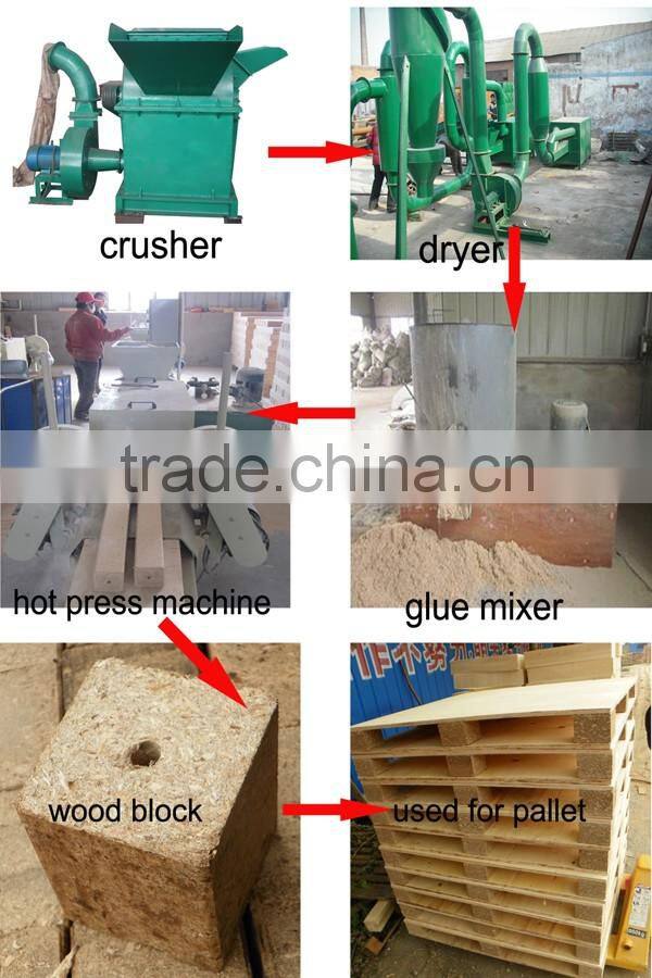 High Compressed wood saw dust block making machine with different size