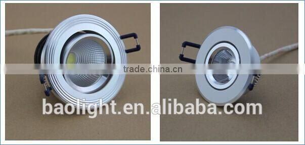 Super bright adjustable 80lm/W 5W cob led downlight