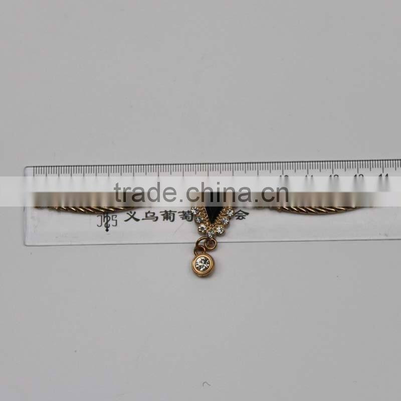 pearl metal buckle garment accessories strass chain link chain