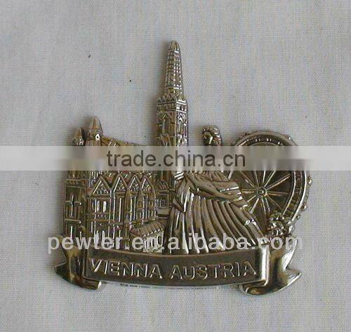 metal classic car fridge magnet