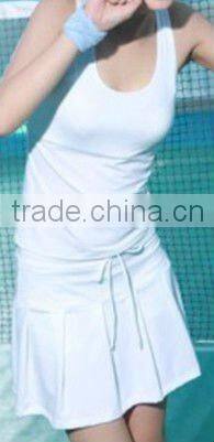 Polyester White Women Tennis suit