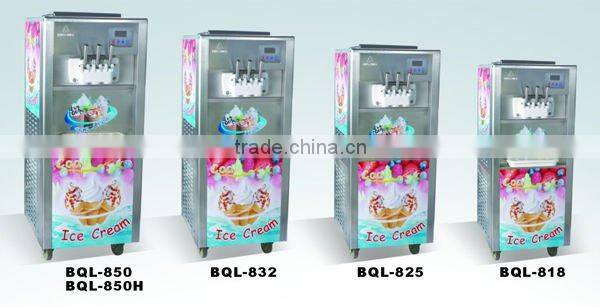 Professional ice cream machine BQL825B , Commercial soft ice cream making machine