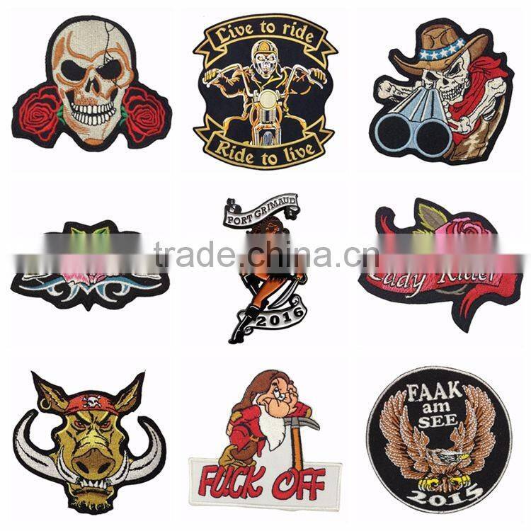 Embroidered patches logo custom diy decorative sew on embroidery patches for clothing